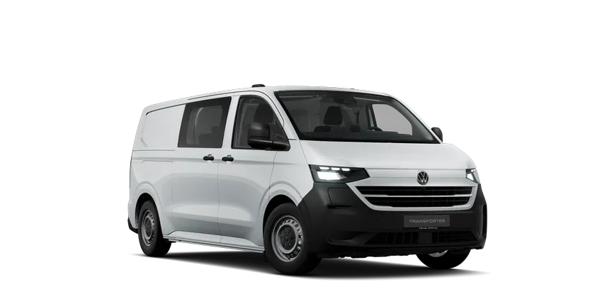 e-Transporter Kastenwagen mit L-Trennwand 3/4-view