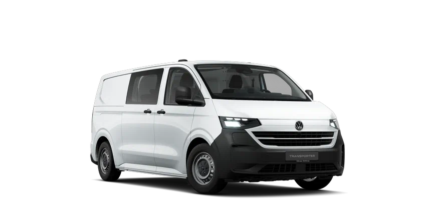 e-Transporter Kastenwagen mit L-Trennwand 3/4-view