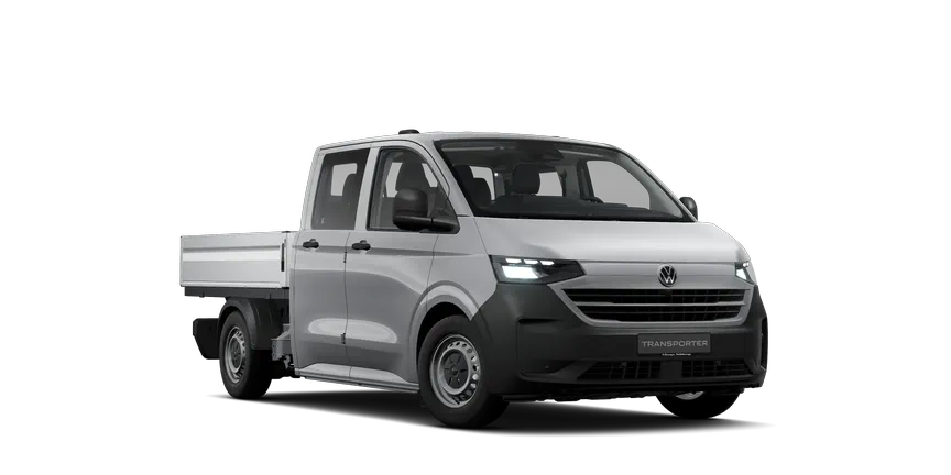 Der neue Transporter Pritsche DoKa 3/4-view
