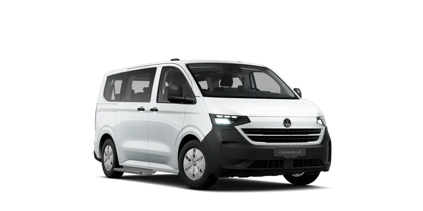 e-Caravelle Shuttle DIN mit Aufbauhersteller AMF Bruns 3/4-view