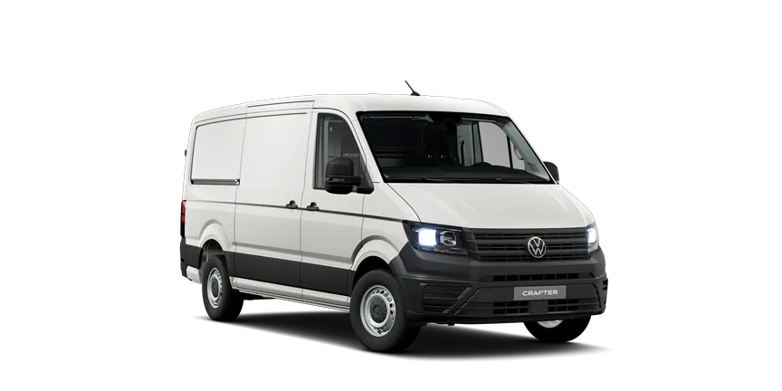 Crafter Kastenwagen Regalvorbereitung One Click mit Aufbauhersteller Sortimo 3/4-view