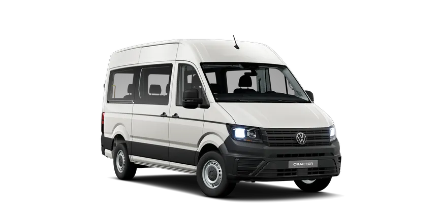 Crafter Kombi-Lösung Personentransport mit Aufbauhersteller AMF-Bruns 3/4-view