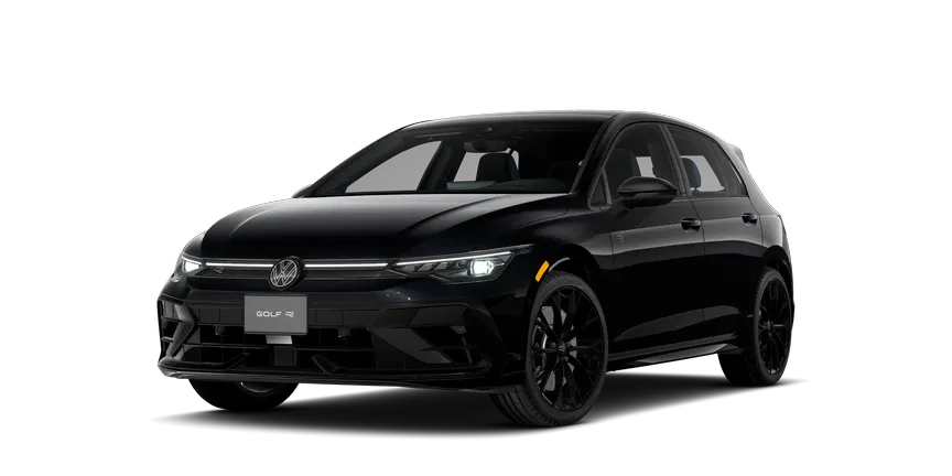 Vista de 3/4 de un Golf R Black Edition